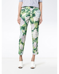 Dolce & Gabbana Hydrangea Print Tapered Trousers
