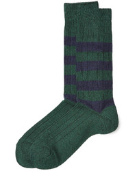 Green Print Socks