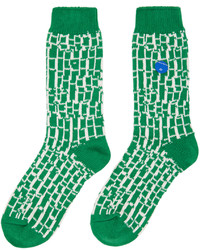 Ader Error Green Jacquard Socks