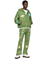 Kids Worldwide Green All Over Space Lounge Pants
