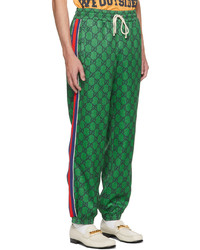 Gucci Green Gg Web Track Pants