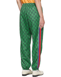Gucci Green Gg Web Track Pants