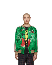 Gucci Green Panther Bomber Jacket