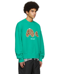Palm Angels Green Bear Sweatshirt