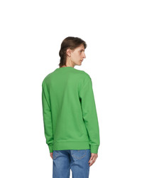 MAISON KITSUNÉ Green Fox Patch Sweatshirt