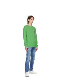 MAISON KITSUNÉ Green Fox Patch Sweatshirt