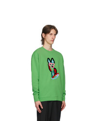 MAISON KITSUNÉ Green Fox Sweatshirt