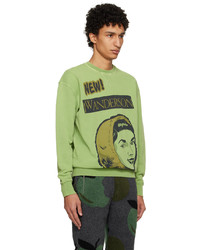 JW Anderson Green Glamour Bonet Sweatshirt