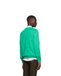 A.P.C. Green Misaligned Logo Sweatshirt