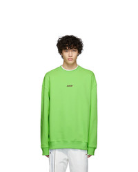 Ader Error Green Oversized Graphic Sweatshirt