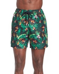 Green Print Swim Shorts