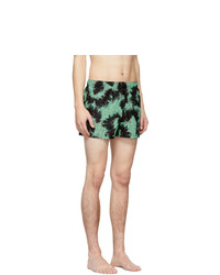 Givenchy Black And Green Printed Swim Shorts
