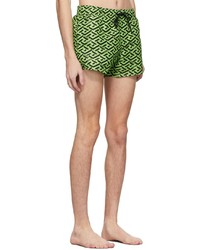 Versace Underwear Green Greca Signature Swim Shorts