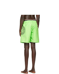 Versace Underwear Green Medusa Swim Shorts