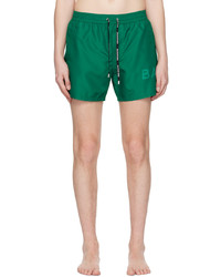Balmain Green Printed Swim Shorts
