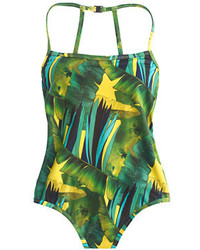 Green Print Swimsuit