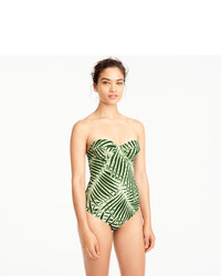 J.Crew Demi Underwire One Piece Swimsuit In Palm Leaf Print