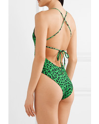 Diane von Furstenberg Maya Leopard Print Swimsuit