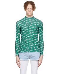 ERL Green Cotton Long Sleeve T Shirt