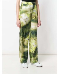 MSGM Printed Wide Leg Trousers