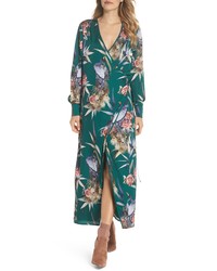 FOREST LILY Floral Print Wrap Dress