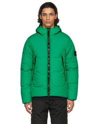 Stone Island Green Down Gart Dyed Crinkle Reps Ny Jacket