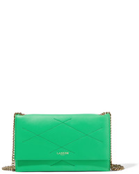 Lanvin Quilted Leather Shoulder Bag Green