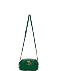Gucci Green Small Gg Marmont Camera Bag