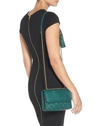 Tory Burch Small Fleming Quilted Leather Shoulder Bag Green