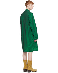 Dries Van Noten Green Nylon Coat