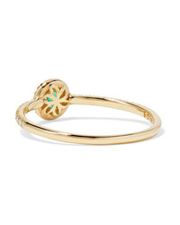 Suzanne Kalan 18 Karat Gold Emerald And Diamond Ring