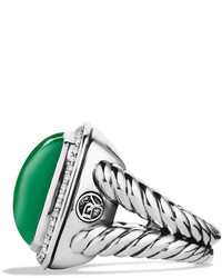 David Yurman Albion Ring With Green Onyx And Diamonds