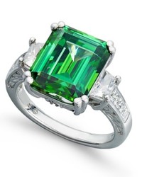 Arabella Sterling Silver Ring Green Swarovski Zirconia Ring