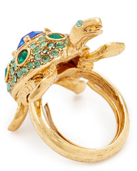 Oscar de la Renta Crystal Turtle Ring