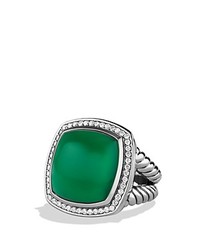 David Yurman Albion Ring With Green Onyx Diamonds