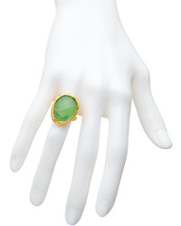 Athena Designs Green Chalcedony Statet Ring