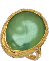 Athena Designs Green Chalcedony Statet Ring