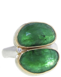 Jamie Joseph Double Faceted Emerald Ring