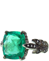 Cathy Waterman Emerald Leafside Ring