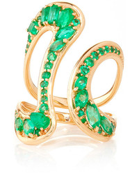 Fernando Jorge Stream Open Ring In Emeralds