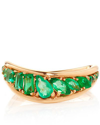 Fernando Jorge Stream Wave Ring In Emeralds