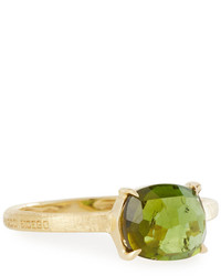 Marco Bicego Murano 18k Oval Green Tourmaline Solitaire Ring