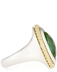 Lagos Passion Marquise Malachite Doublet Ring Size 7
