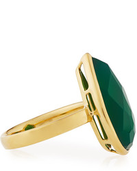 Ippolita Rock Candy 18k Green Agate Teardrop Ring Size 7