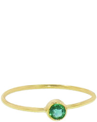 Jennifer Meyer Tiny Emerald Ring Yellow Gold