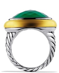David Yurman Waverly Ring With Green Onyx Gold