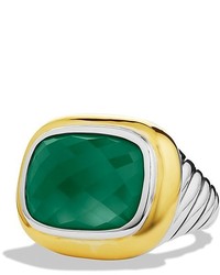 David Yurman Waverly Ring With Green Onyx Gold