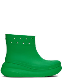 Green Rubber Casual Boots