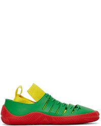 Bottega Veneta Green Red Climber Sneakers