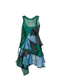 Sacai Ruffled Patchwork Dress